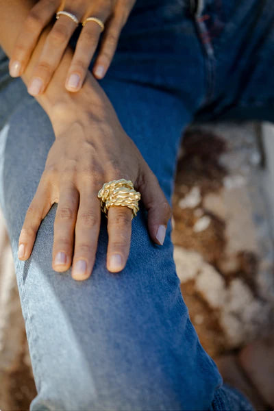 Model wearing jewelry